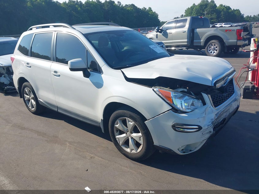 2016 Subaru Forester VIN JF2SJAFC5GH510080 IAAI salvage auction — FRONT END, Salvage (North Carolina), sold $1,900 on 2026-08-02 (photo 1)