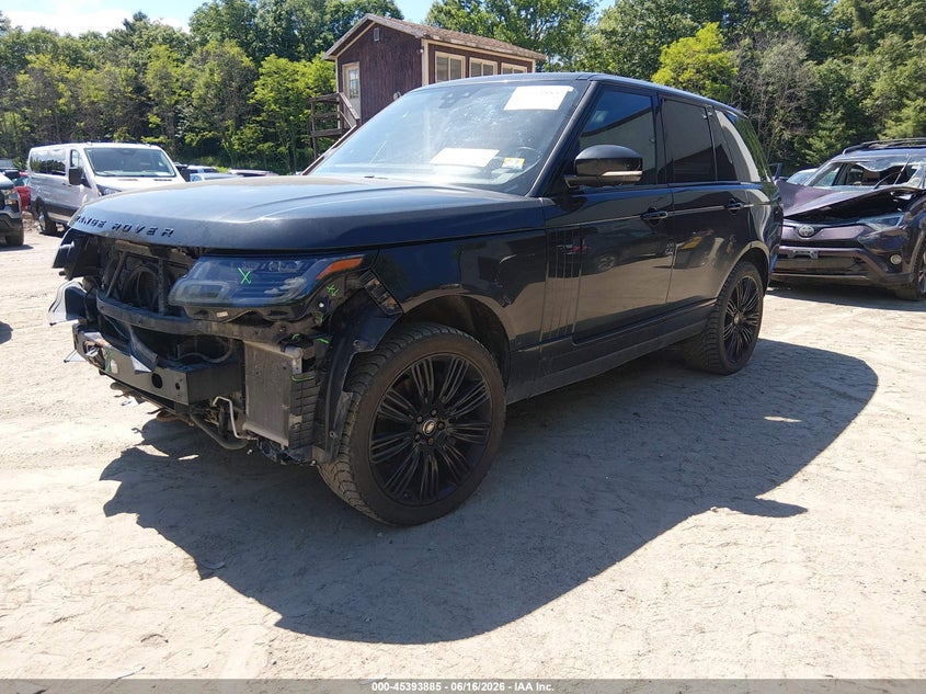 2019 Land rover RANGE ROVER VIN SALGS2RE6KA518493 IAAI salvage auction — FRONT END, Salvage (Vermont), sold $7,100 on 2026-07-29 (photo 2)