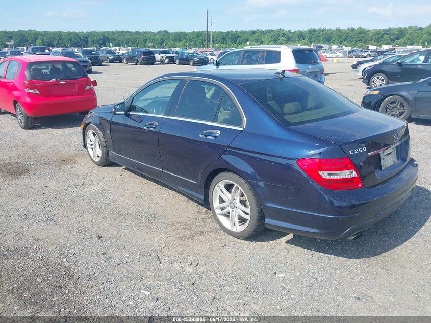 2012 Mercedes-benz C-klasse VIN WDDGF4HB6CR233333 IAAI salvage auction — LEFT FRONT, Salvage - Greater Than 75% (Maryland), sold $1,550 on 2026-08-11 (photo 3)