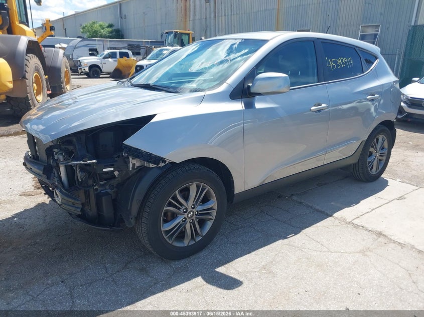 2015 Hyundai Tucson VIN KM8JTCAF6FU046901 IAAI salvage auction — FRONT & REAR, Clear (Indiana), sold $2,050 on 2026-07-07 (photo 2)