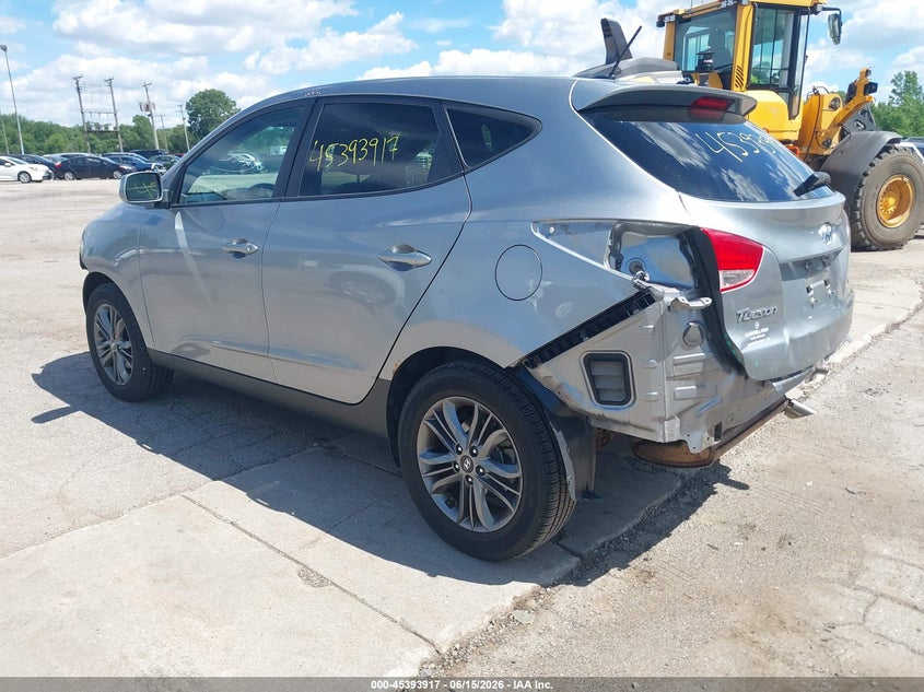 2015 Hyundai Tucson VIN KM8JTCAF6FU046901 IAAI salvage auction — FRONT & REAR, Clear (Indiana), sold $2,050 on 2026-07-07 (photo 3)