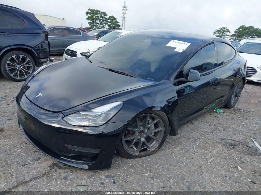 2022 Tesla Model 3 VIN 5YJ3E1EA3NF330620 IAAI salvage auction — LEFT FRONT, Salvage (Georgia), sold $5,800 on 2026-07-19 (photo 2)