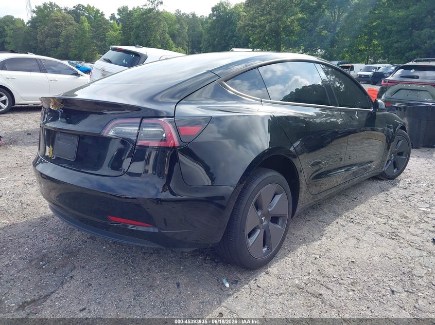 2022 Tesla Model 3 VIN 5YJ3E1EA3NF330620 IAAI salvage auction — LEFT FRONT, Salvage (Georgia), sold $5,800 on 2026-07-19 (photo 4)