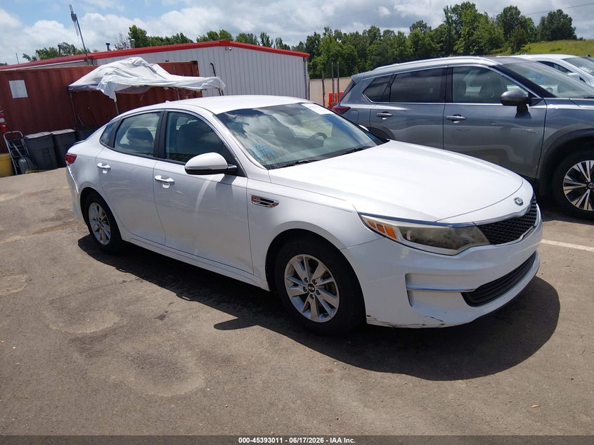 2018 Kia Optima VIN 5XXGT4L32JG184828 IAAI salvage auction — REAR END, Salvage (Mississippi), sold $2,450 on 2026-07-16 (photo 1)