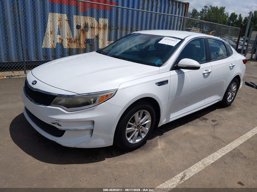 2018 Kia Optima VIN 5XXGT4L32JG184828 IAAI salvage auction — REAR END, Salvage (Mississippi), sold $2,450 on 2026-07-16 (photo 2)