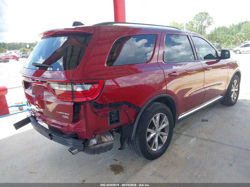 2014 Dodge Durango VIN 1C4RDHDG8EC560310 IAAI salvage auction — REAR END, Salvage Title, sold $1,250 on 2026-08-23 (photo 4)
