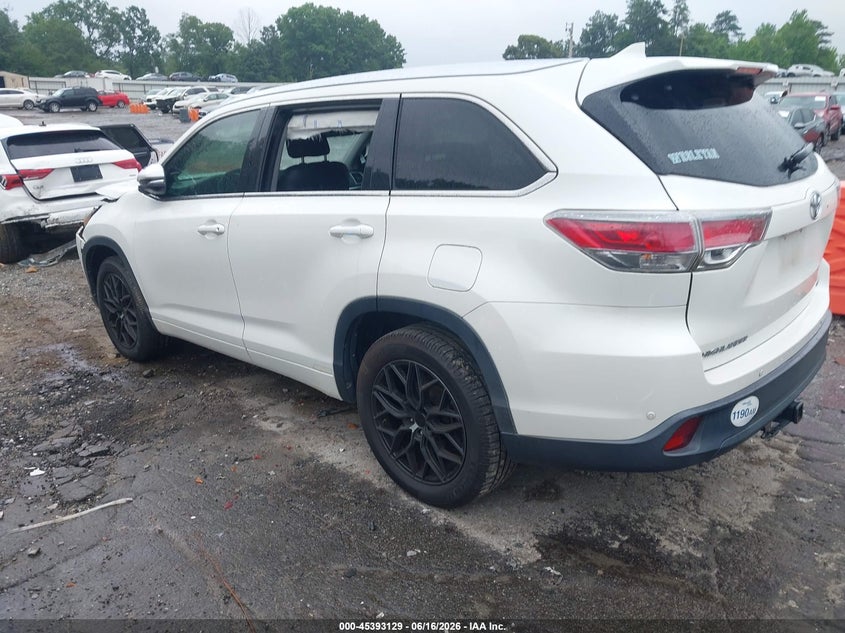 2015 Toyota Highlander VIN 5TDYKRFH6FS054424 IAAI salvage auction — FRONT END, Salvage (Georgia), sold $7,425 on 2026-07-29 (photo 3)