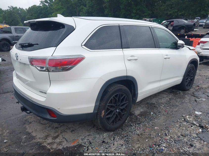 2015 Toyota Highlander VIN 5TDYKRFH6FS054424 IAAI salvage auction — FRONT END, Salvage (Georgia), sold $7,425 on 2026-07-29 (photo 4)