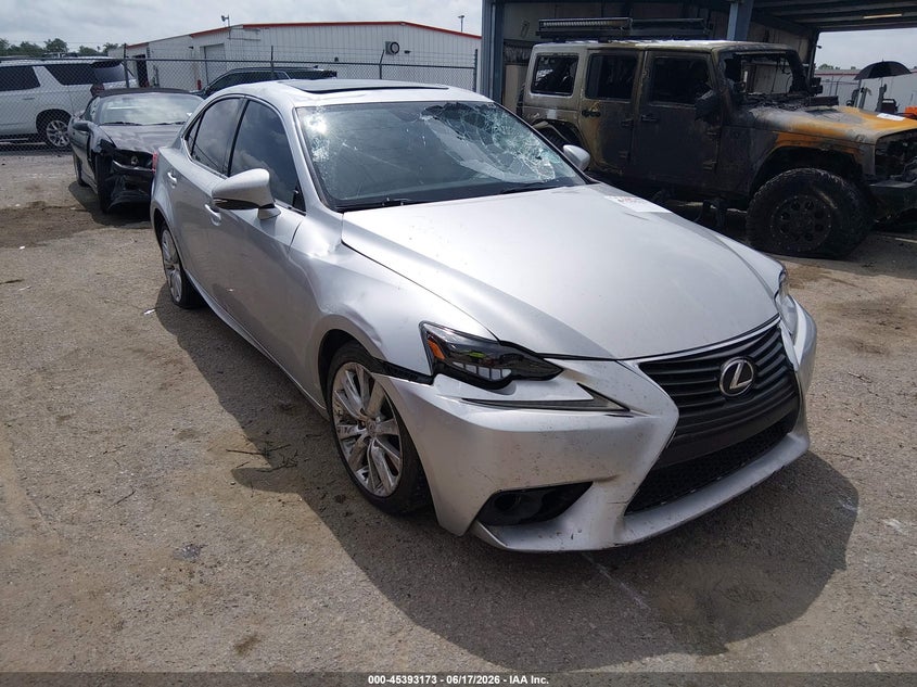2016 Lexus Is VIN JTHBA1D20G5007517 IAAI salvage auction — FRONT & REAR, Salvage (Louisiana), sold $25 on 2026-07-28 (photo 1)