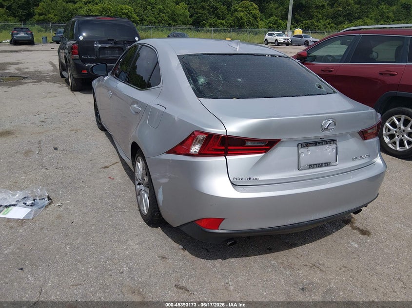 2016 Lexus Is VIN JTHBA1D20G5007517 IAAI salvage auction — FRONT & REAR, Salvage (Louisiana), sold $25 on 2026-07-28 (photo 3)