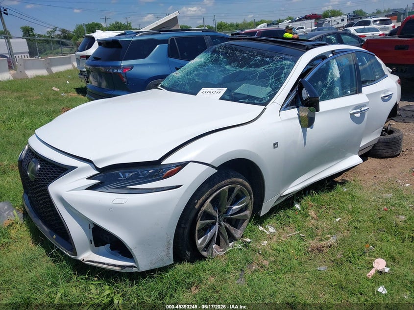2018 Lexus Ls VIN JTHB51FFXJ5000358 IAAI salvage auction — SIDE, Salvage Title, sold $9,400 on 2026-08-01 (photo 2)