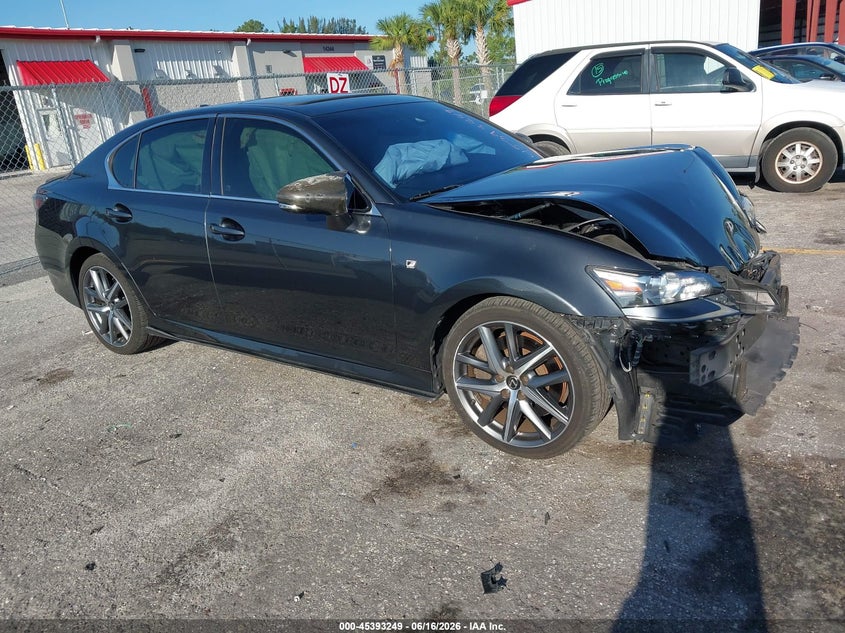 2017 Lexus Gs VIN JTHBZ1BL5HA010331 IAAI salvage auction — FRONT END, Rebuildable (Florida), sold $1,650 on 2026-07-29 (photo 1)