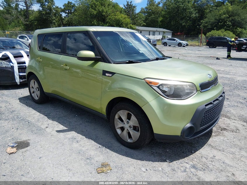 2014 Kia Soul VIN KNDJN2A28E7721828 IAAI salvage auction — NORMAL WEAR, Clear (South Carolina), sold $625 on 2026-07-14 (photo 1)