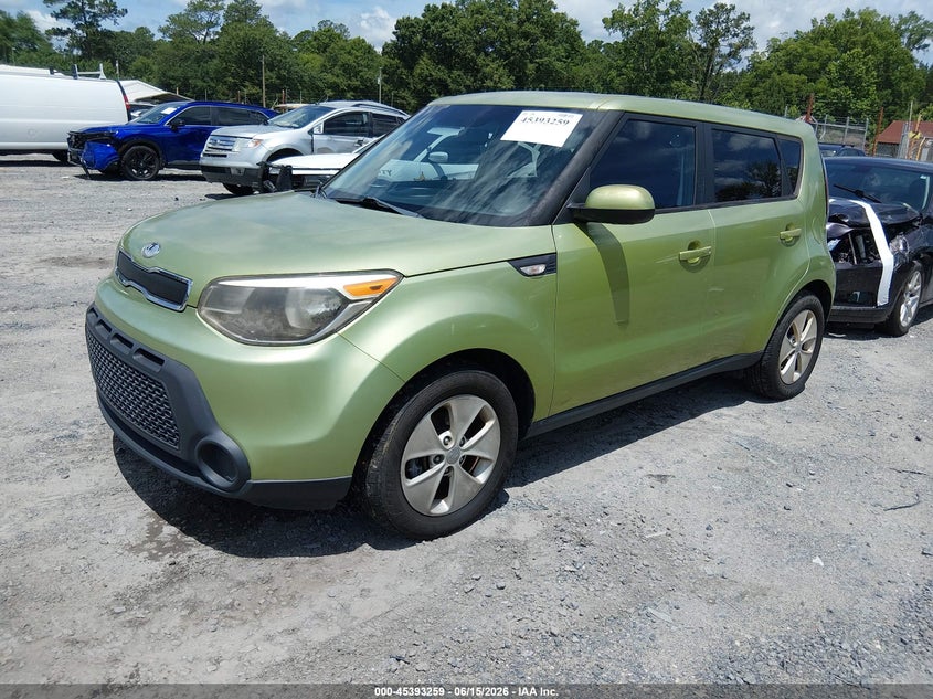 2014 Kia Soul VIN KNDJN2A28E7721828 IAAI salvage auction — NORMAL WEAR, Clear (South Carolina), sold $625 on 2026-07-14 (photo 2)
