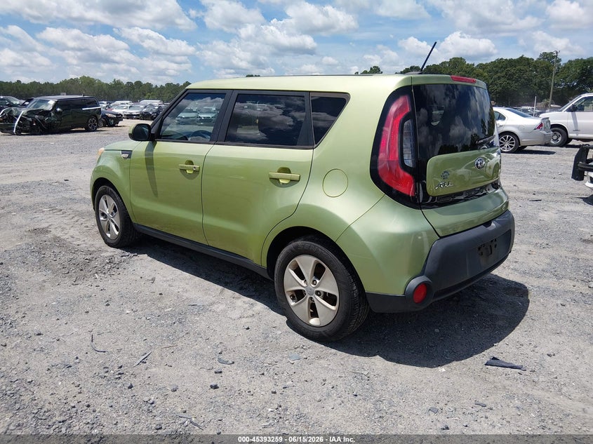 2014 Kia Soul VIN KNDJN2A28E7721828 IAAI salvage auction — NORMAL WEAR, Clear (South Carolina), sold $625 on 2026-07-14 (photo 3)