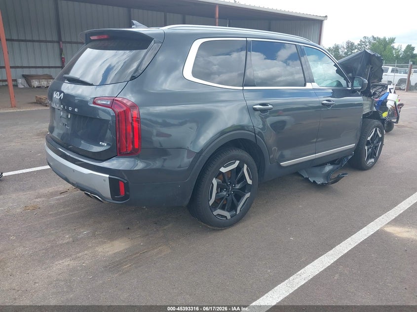 2024 Kia Telluride VIN 5XYP6DGC9RG478915 IAAI salvage auction — FRONT END, Salvage (Tennessee), sold $5,850 on 2026-07-23 (photo 4)