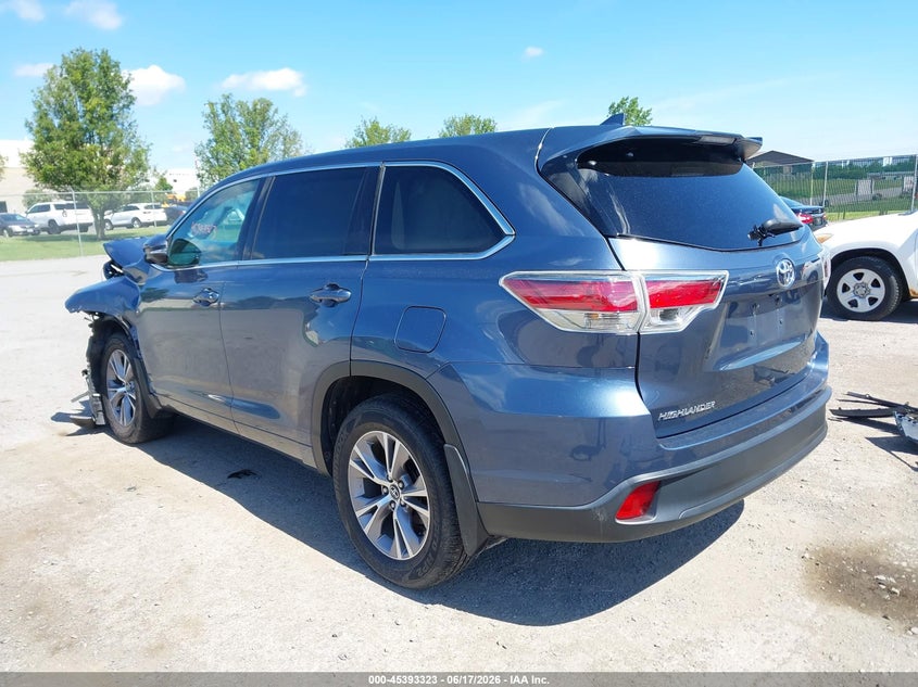2016 Toyota Highlander VIN 5TDBKRFHXGS324746 IAAI salvage auction — FRONT END, Mv-907A (New York), sold $3,400 on 2026-07-28 (photo 3)
