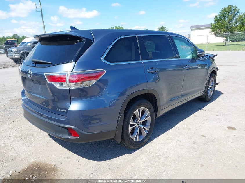 2016 Toyota Highlander VIN 5TDBKRFHXGS324746 IAAI salvage auction — FRONT END, Mv-907A (New York), sold $3,400 on 2026-07-28 (photo 4)