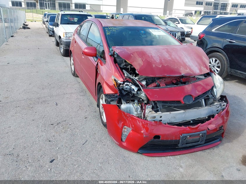 2012 Toyota Prius VIN JTDKN3DU1C1605572 IAAI salvage auction — FRONT END, Salvage (Texas), sold $1,275 on 2026-07-07 (photo 1)