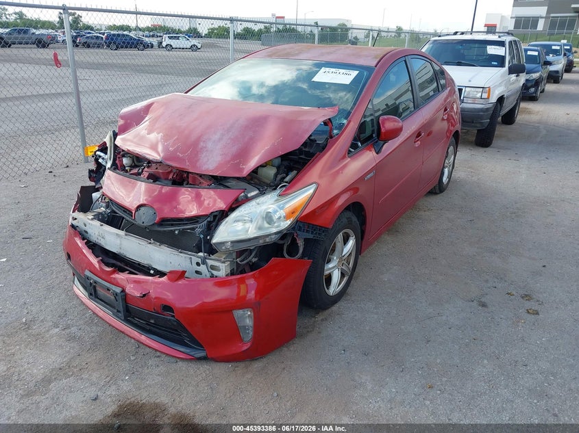 2012 Toyota Prius VIN JTDKN3DU1C1605572 IAAI salvage auction — FRONT END, Salvage (Texas), sold $1,275 on 2026-07-07 (photo 2)