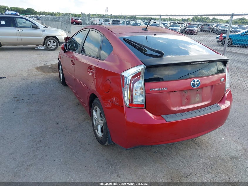 2012 Toyota Prius VIN JTDKN3DU1C1605572 IAAI salvage auction — FRONT END, Salvage (Texas), sold $1,275 on 2026-07-07 (photo 3)
