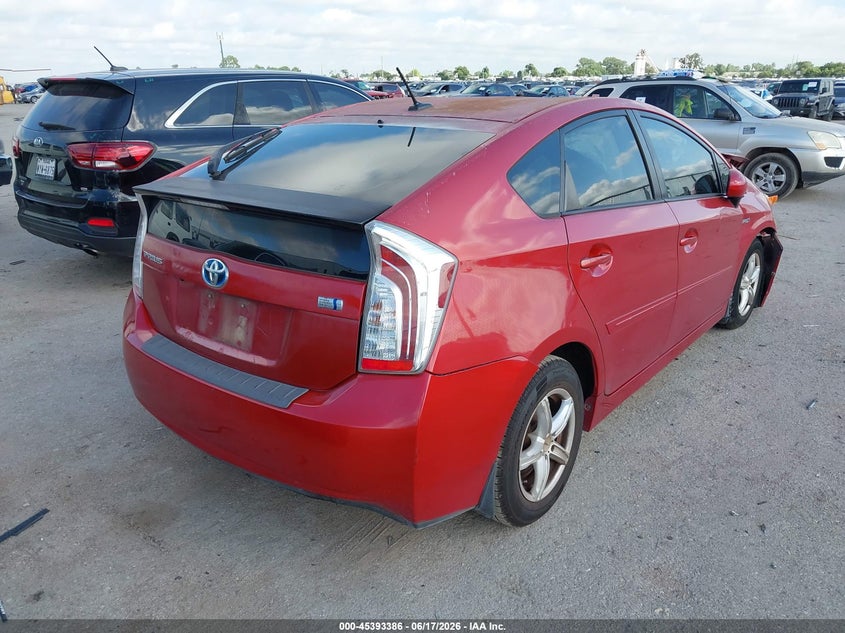 2012 Toyota Prius VIN JTDKN3DU1C1605572 IAAI salvage auction — FRONT END, Salvage (Texas), sold $1,275 on 2026-07-07 (photo 4)