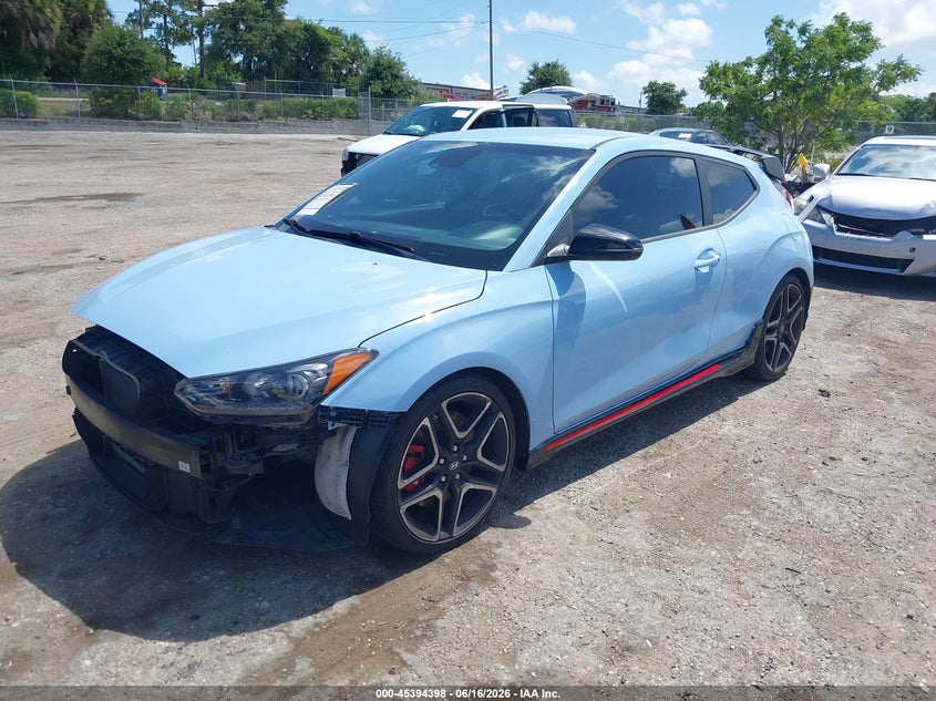 2022 Hyundai Veloster VIN KMHT36AH1NU015534 IAAI salvage auction — FRONT END, Rebuildable (Florida), sold $6,100 on 2026-07-23 (photo 2)