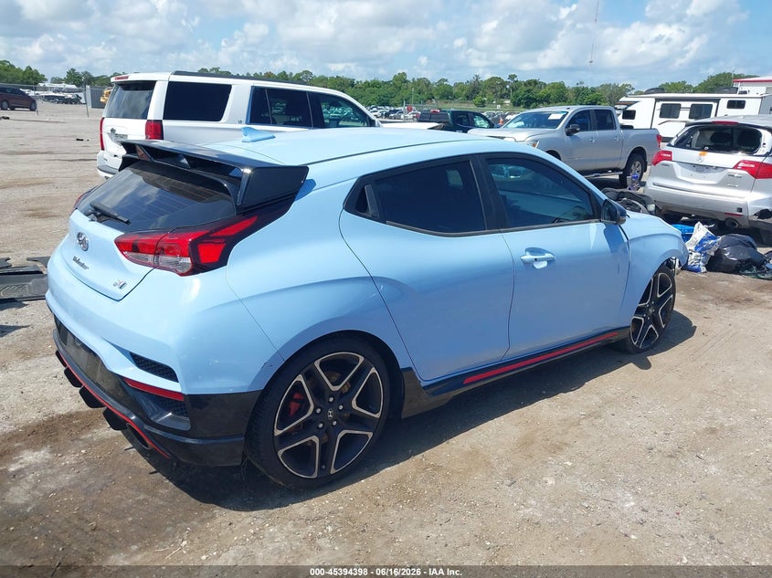 2022 Hyundai Veloster VIN KMHT36AH1NU015534 IAAI salvage auction — FRONT END, Rebuildable (Florida), sold $6,100 on 2026-07-23 (photo 4)
