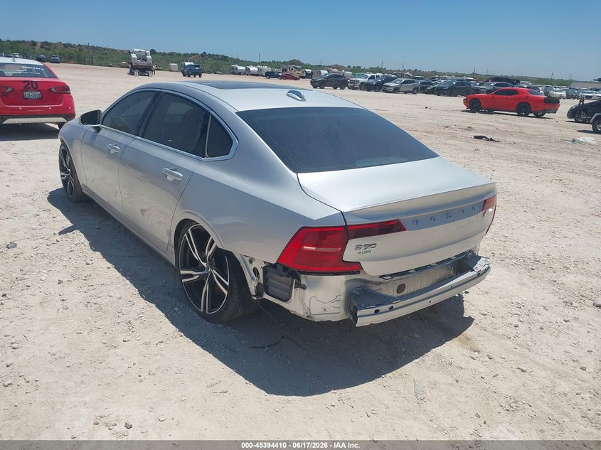 2018 Volvo S90 VIN LVY982AK3JP021051 IAAI salvage auction — FRONT & REAR, Original (Texas), sold $1,750 on 2026-07-23 (photo 3)