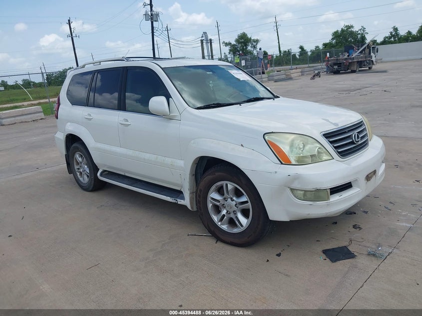 2004 Lexus Gx 470 VIN JTJBT20X540045916 IAAI salvage auction — REPOSSESSION, Nrc Lienholder Repossession Paperwork (Texas), sold $2,725 on 2026-07-17 (photo 1)
