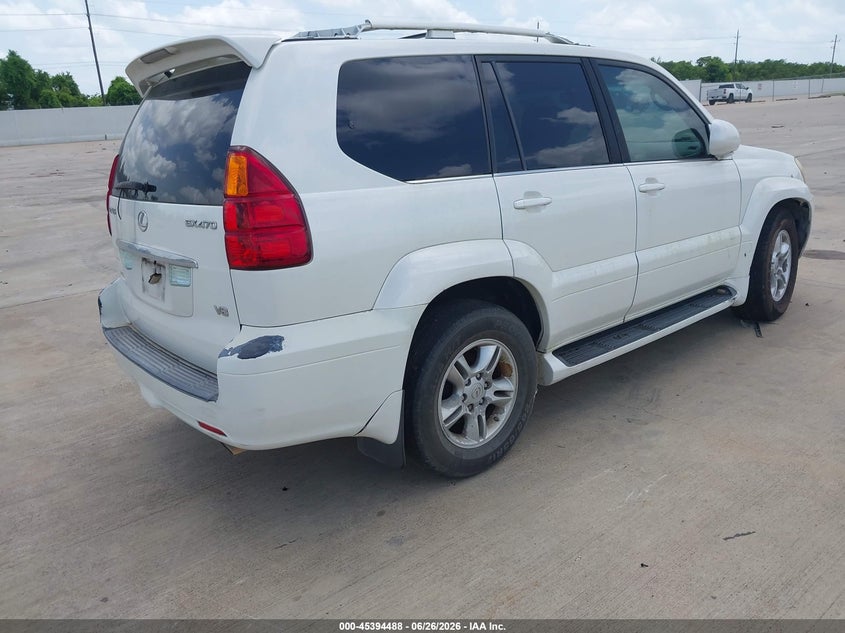 2004 Lexus Gx 470 VIN JTJBT20X540045916 IAAI salvage auction — REPOSSESSION, Nrc Lienholder Repossession Paperwork (Texas), sold $2,725 on 2026-07-17 (photo 4)