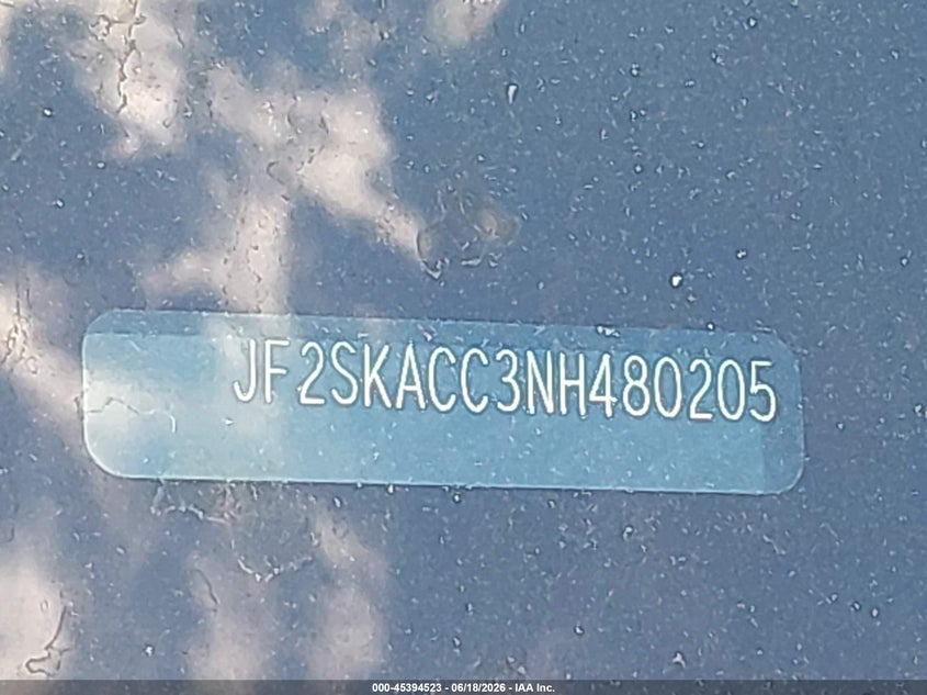 2022 Subaru Forester VIN JF2SKACC3NH480205 IAAI salvage auction — SIDE, Salvage (Ohio), sold $1,700 on 2026-07-10 (photo 9)