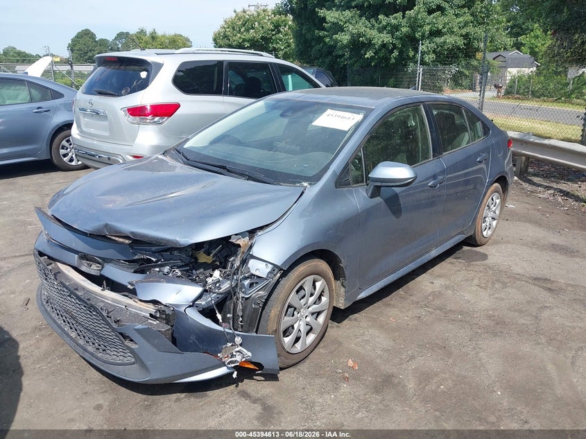 2022 Toyota Corolla VIN JTDEPMAE1NJ224544 IAAI salvage auction — FRONT END, Salvage (North Carolina), sold $4,725 on 2026-07-26 (photo 2)