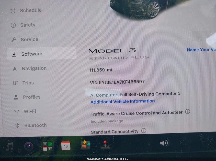 2019 Tesla Model 3 VIN 5YJ3E1EA7KF466597 IAAI salvage auction — FRONT END, Mv-907A (New York), sold $4,250 on 2026-07-09 (photo 7)