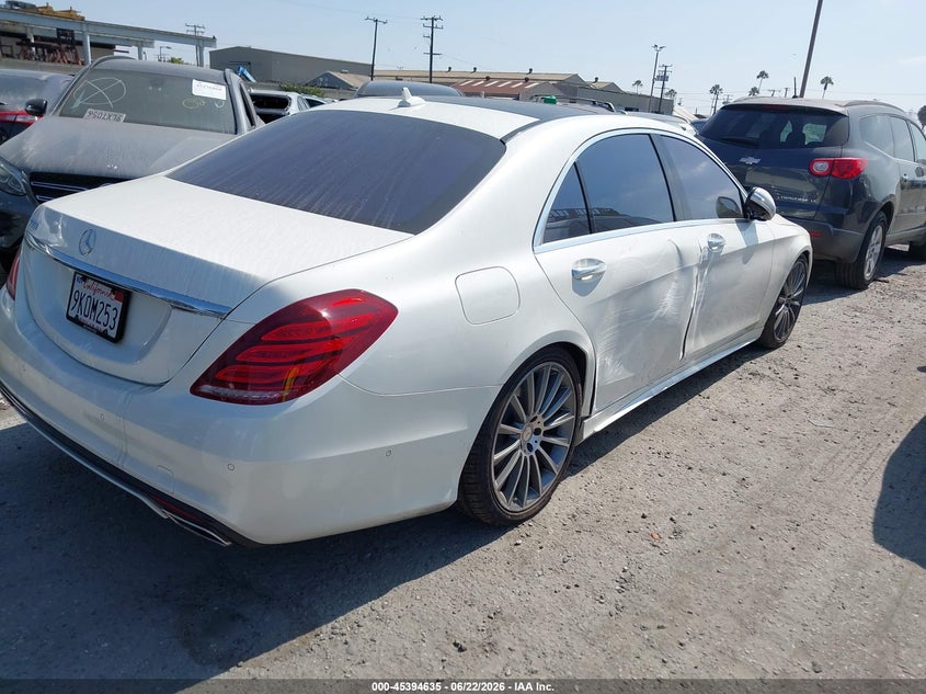 2015 Mercedes-benz S-klasse VIN WDDUG8CB5FA149859 IAAI salvage auction — RIGHT SIDE, Salvage Title, sold $9,350 on 2026-08-05 (photo 4)