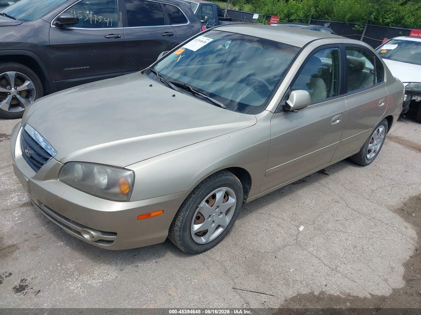 2005 Hyundai Elantra VIN KMHDN46D35U125509 IAAI salvage auction — WATER/FLOOD, Salvage (Kansas), sold $425 on 2026-07-22 (photo 2)