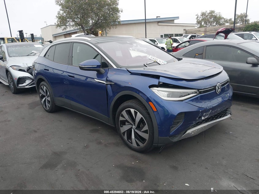 2021 Volkswagen Id.4 VIN WVGUNPE26MP065630 IAAI salvage auction — FRONT END, Salvage Title, sold $25 on 2026-07-24 (photo 1)
