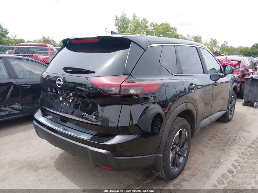 2024 Nissan Rogue VIN 5N1BT3BB7RC745397 IAAI salvage auction — HAIL, Salvage Title, sold $8,000 on 2026-07-17 (photo 4)