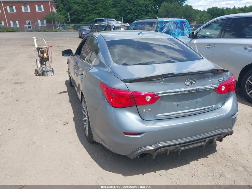 2014 Infiniti Q50 VIN JN1AV7AR1EM700365 IAAI salvage auction — LEFT FRONT, Clear (Massachusetts), sold $650 on 2026-07-07 (photo 3)