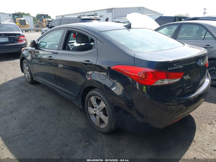 2011 Hyundai Elantra VIN KMHDH4AE2BU143714 IAAI salvage auction — THEFT, Salvage (North Carolina), sold $550 on 2026-07-23 (photo 3)