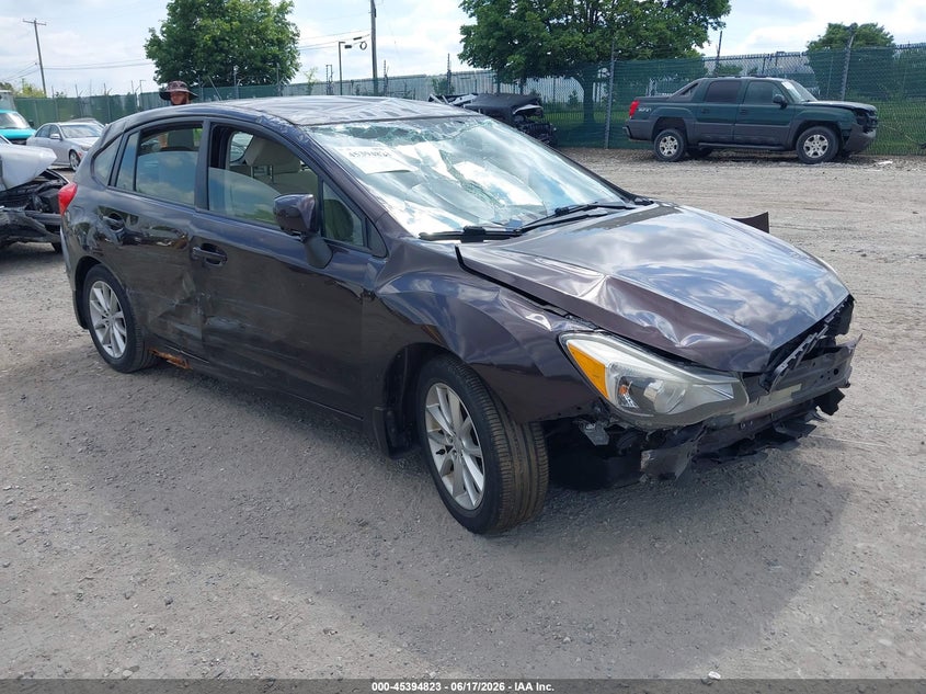 2013 Subaru Impreza VIN JF1GPAC65D2818534 IAAI salvage auction — FRONT END, Salvage Title, sold $325 on 2026-07-17 (photo 1)