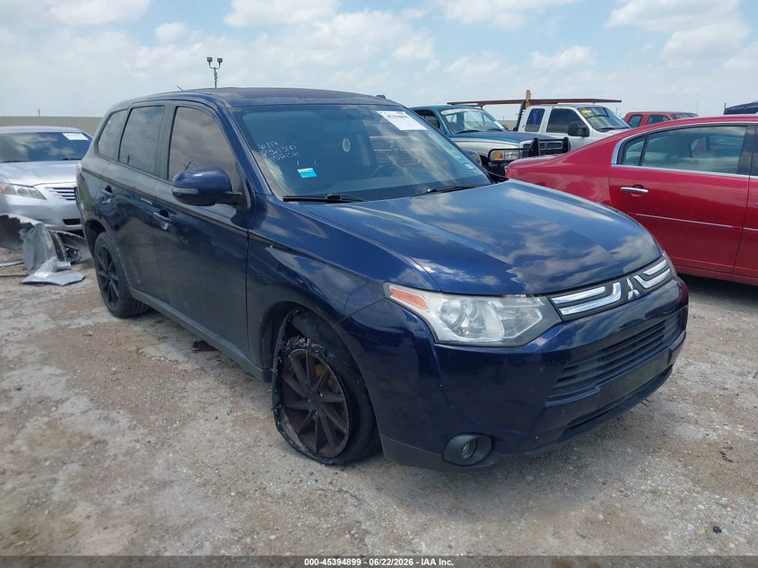 2014 Mitsubishi Outlander VIN JA4AD3A35EZ015206 IAAI salvage auction — FRONT & REAR, Salvage (Texas), sold $1,000 on 2026-07-13 (photo 1)
