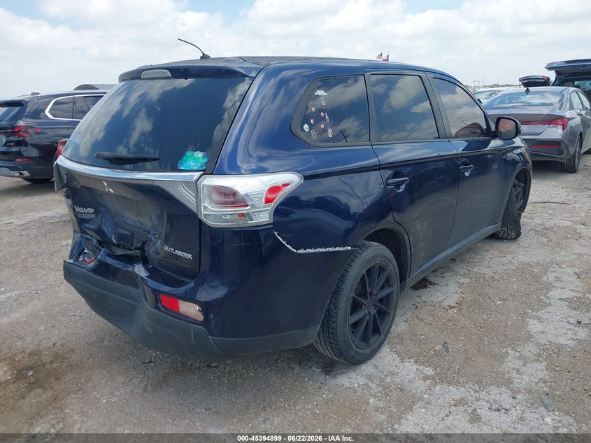 2014 Mitsubishi Outlander VIN JA4AD3A35EZ015206 IAAI salvage auction — FRONT & REAR, Salvage (Texas), sold $1,000 on 2026-07-13 (photo 4)