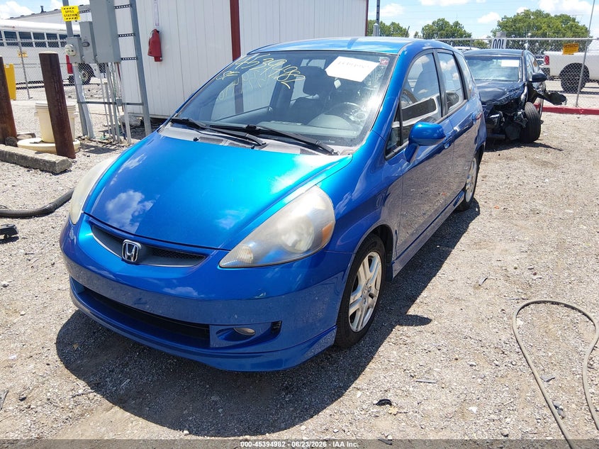 2007 Honda Fit VIN JHMGD37627S023601 IAAI salvage auction — LEFT REAR, Clear (Indiana), sold $500 on 2026-07-29 (photo 2)