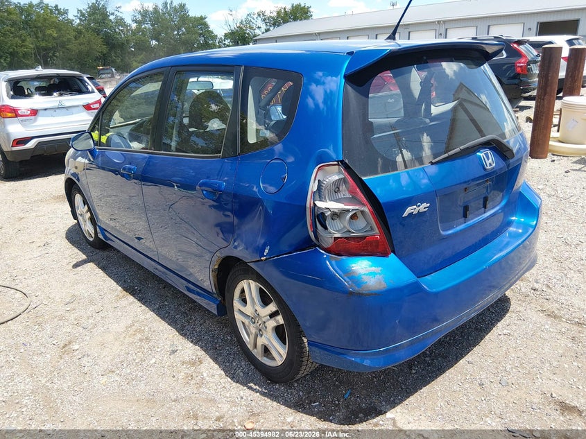 2007 Honda Fit VIN JHMGD37627S023601 IAAI salvage auction — LEFT REAR, Clear (Indiana), sold $500 on 2026-07-29 (photo 3)
