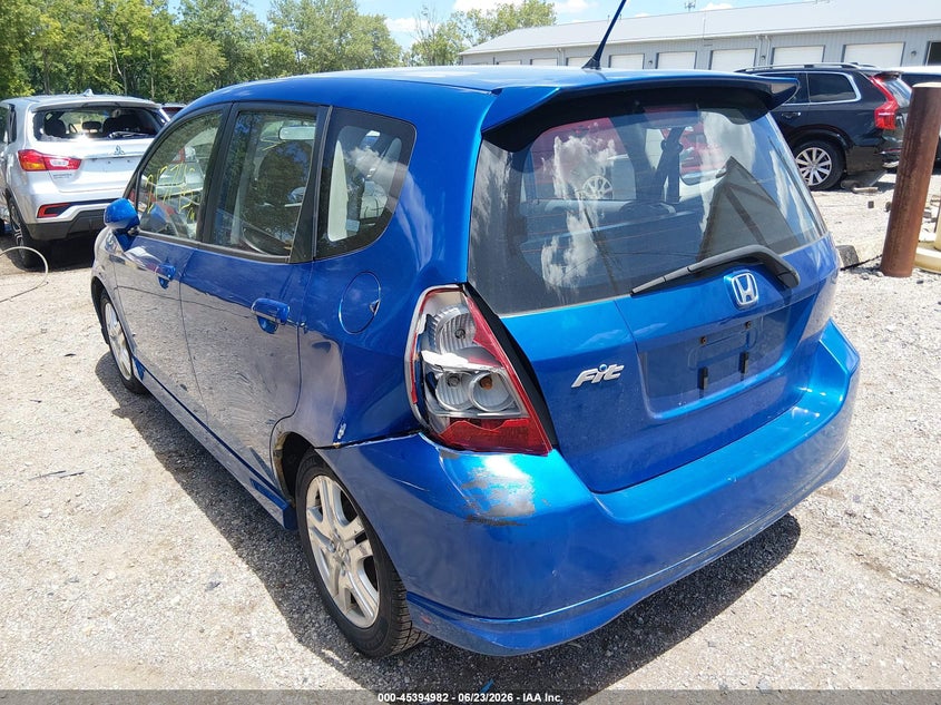 2007 Honda Fit VIN JHMGD37627S023601 IAAI salvage auction — LEFT REAR, Clear (Indiana), sold $500 on 2026-07-29 (photo 6)
