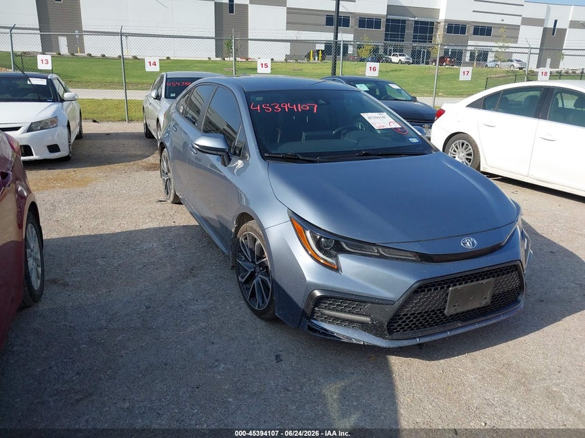 2020 Toyota Corolla VIN JTDS4RCE7LJ049235 IAAI salvage auction — HAIL, Original (Texas), sold $7,300 on 2026-07-28 (photo 1)