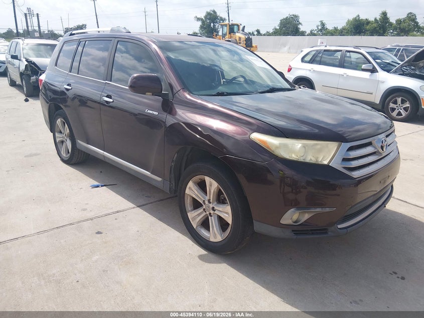 2011 Toyota Highlander VIN 5TDYK3EH7BS036863 IAAI salvage auction — REPOSSESSION, Nrc Lienholder Repossession Paperwork (Texas), sold $4,500 on 2026-07-10 (photo 1)