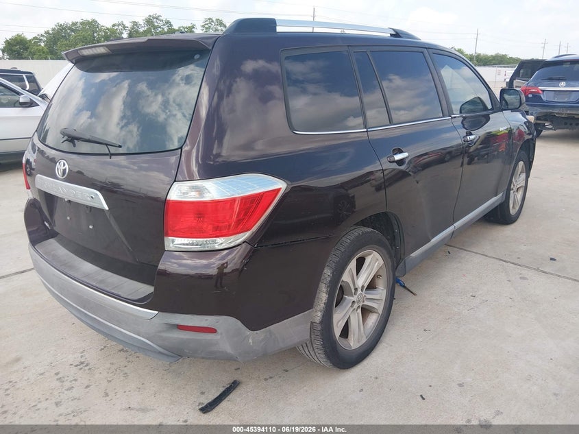 2011 Toyota Highlander VIN 5TDYK3EH7BS036863 IAAI salvage auction — REPOSSESSION, Nrc Lienholder Repossession Paperwork (Texas), sold $4,500 on 2026-07-10 (photo 4)
