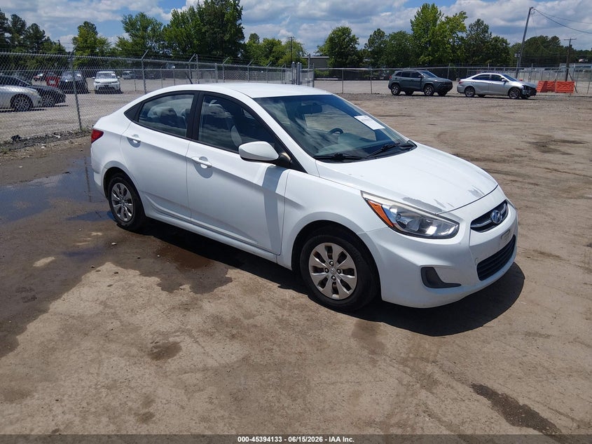 2016 Hyundai Accent VIN KMHCT4AE4GU971362 IAAI salvage auction — NORMAL WEAR, Clear (Virginia), sold $1,000 on 2026-07-10 (photo 1)